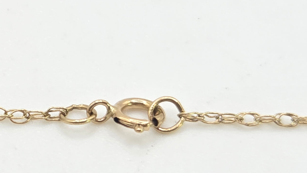 2754: Vintage 9ct Gold Tanzanite Natural Sparkling Diamonds Pendant & 9ct Chain