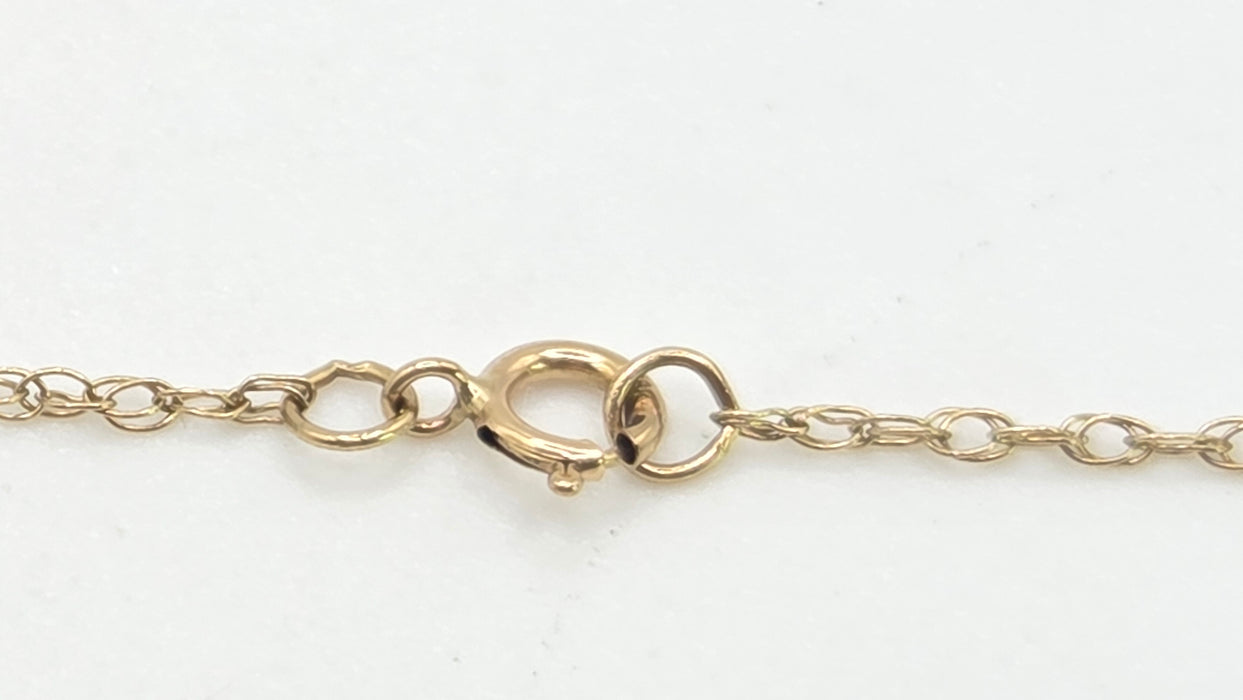 2754: Vintage 9ct Gold Tanzanite Natural Sparkling Diamonds Pendant & 9ct Chain
