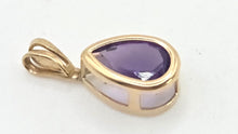 Load image into Gallery viewer, 2815: Vintage &amp; Petite 9ct Gold Amethyst Pendant
