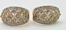 Load image into Gallery viewer, 2845: Vintage 9ct Gold 78 Natural Diamonds Stud Clip Earrings
