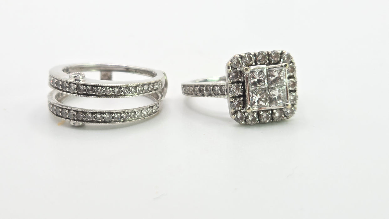 2776 Vintage: 14ct White Gold 72 Natural Sparkling Diamonds (2.52ct) Statement Ring- Extraordinary -