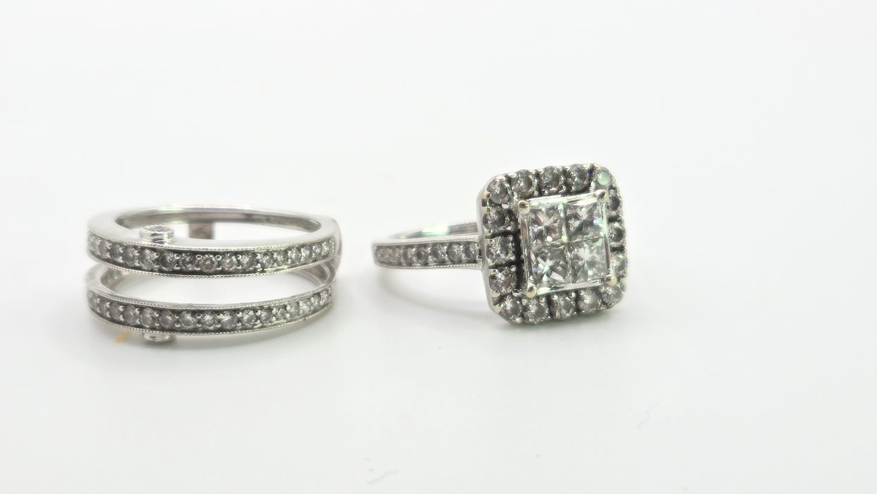 2776 Vintage: 14ct White Gold 72 Natural Sparkling Diamonds (2.52ct) Statement Ring- Extraordinary -