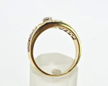 Load image into Gallery viewer, 2836: Vintage 18ct Gold Rubies Natural Sparkling Diamonds Dress Ring
