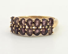 Load image into Gallery viewer, 2878: Vintage &amp; Rare 9ct  Gold Tiered Smokey Quartz Ring
