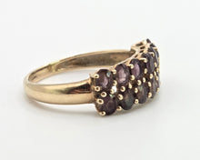 Load image into Gallery viewer, 2878: Vintage &amp; Rare 9ct  Gold Tiered Smokey Quartz Ring
