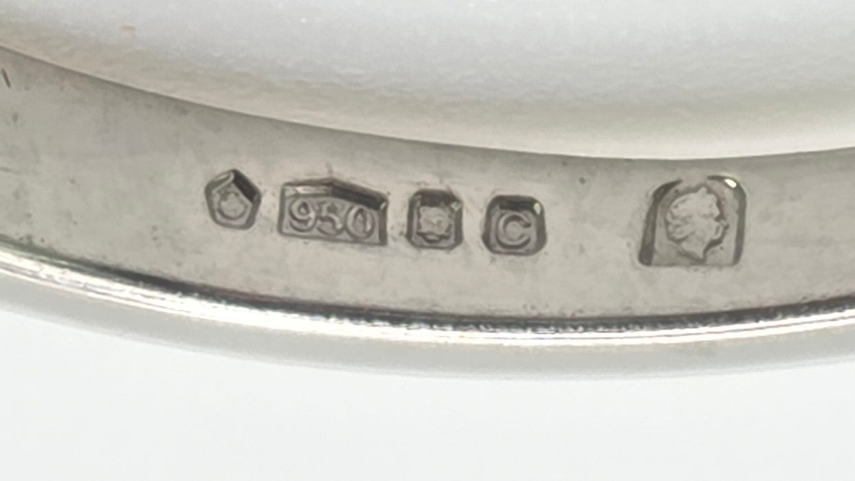 2674 : Vintage Platinum Marquise Cut  Natural Sparkling  Diamonds Ring
