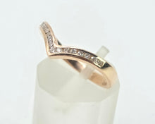 Load image into Gallery viewer, 2839: 18ct Gold 15 Diamonds Wishbone Dress/Stacker Ring
