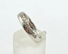 Load image into Gallery viewer, 2880: Vintage 9ct White Gould 17 natural Sparkling Diamonds Dress/Stacker Ring
