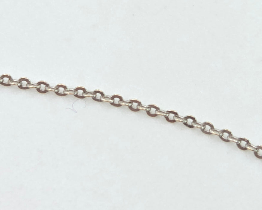 2886: Vintage 18ct White Gold Necklace Diamonds Pendant