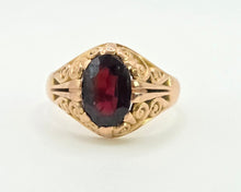 Load image into Gallery viewer, 2895: Antique 9ct Rose Gold Garnet Ring- From 1914
