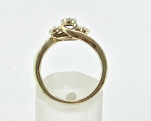 Load image into Gallery viewer, 2923: Vintage 9ct Gold 21 Natural Diamonds Bypass Ring
