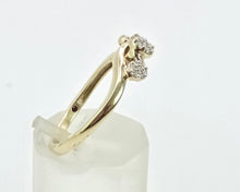 Load image into Gallery viewer, 2923: Vintage 9ct Gold 21 Natural Diamonds Bypass Ring

