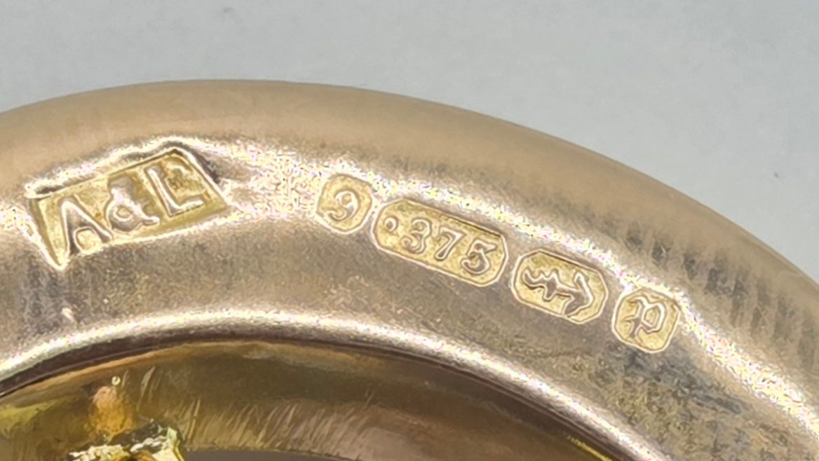 2976: Antique Victorian 9ct Gold Horselovers Brooch by Adie & Lovekin- From 1889