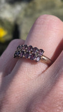 Load image into Gallery viewer, 2878: Vintage &amp; Rare 9ct  Gold Tiered Smokey Quartz Ring
