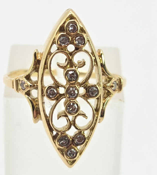 2882: Antique Art Deco Diamonds Ring