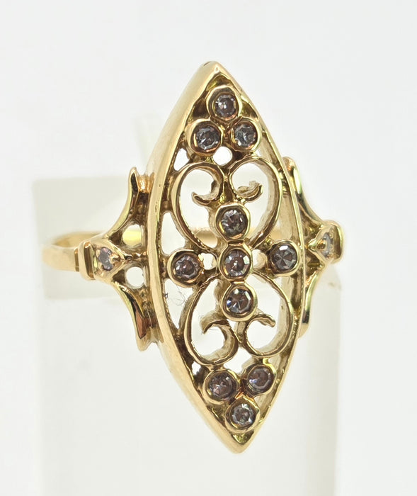 2882: Antique Art Deco Diamonds Ring