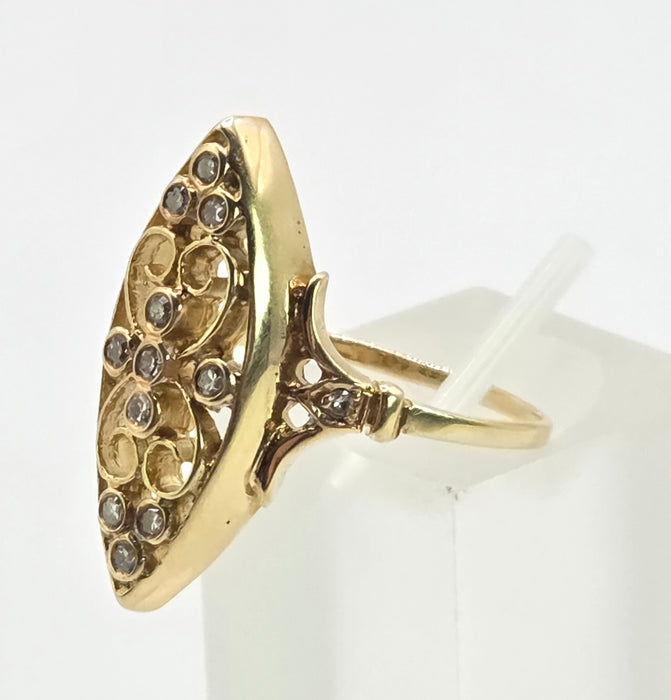 2882: Antique Art Deco Diamonds Ring