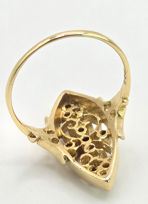2882: Antique Art Deco Diamonds Ring