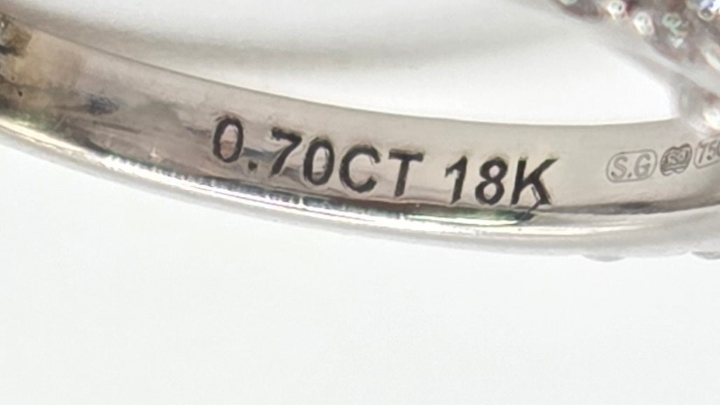 2925 -18ct White Gold Vera Wang Love Collection Diamonds  (0.7ct) Ring