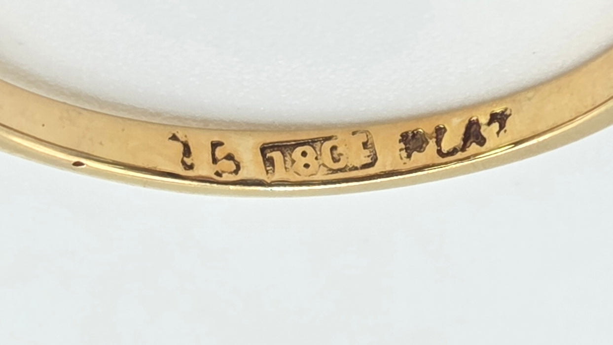 3022: Antique 18ct Gold 5-Stone Diamonds Ring