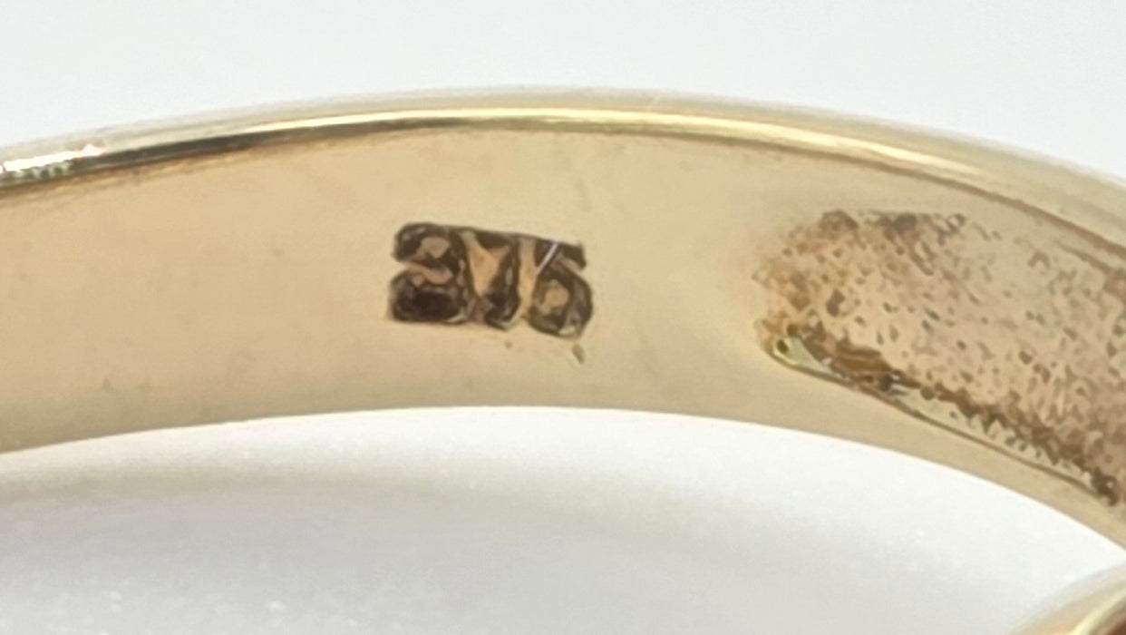 3086: Vintage 9ct Gold Rubellite Solitaire Ring