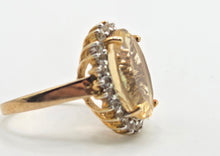 Load image into Gallery viewer, 3108: Vintage 9ct Gold Topaz Cocktail  Cluster Ring- Statement
