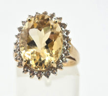 Load image into Gallery viewer, 3108: Vintage 9ct Gold Topaz Cocktail  Cluster Ring- Statement
