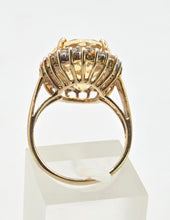 Load image into Gallery viewer, 3108: Vintage 9ct Gold Topaz Cocktail  Cluster Ring- Statement
