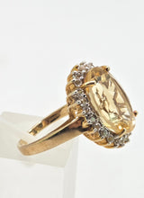 Load image into Gallery viewer, 3108: Vintage 9ct Gold Topaz Cocktail  Cluster Ring- Statement
