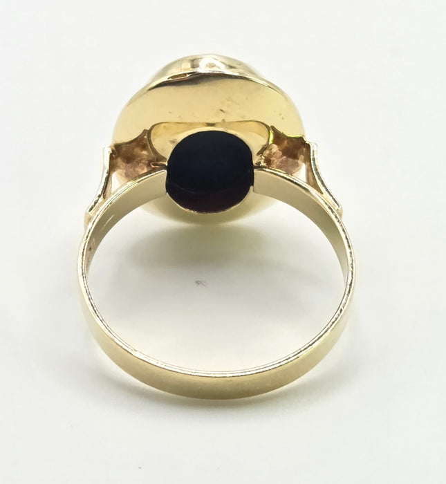 3131: Vintage 14ct Gold  Cabochon-Cut Australian Opal