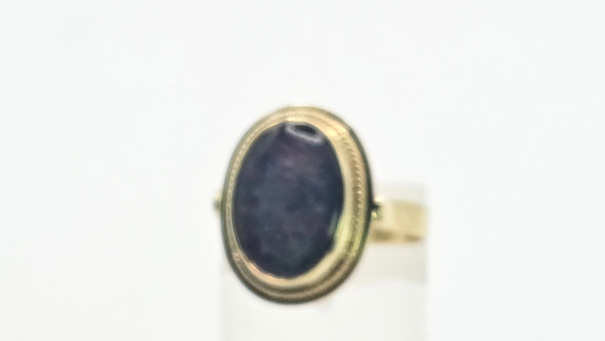 3131: Vintage 14ct Gold  Cabochon-Cut Australian Opal