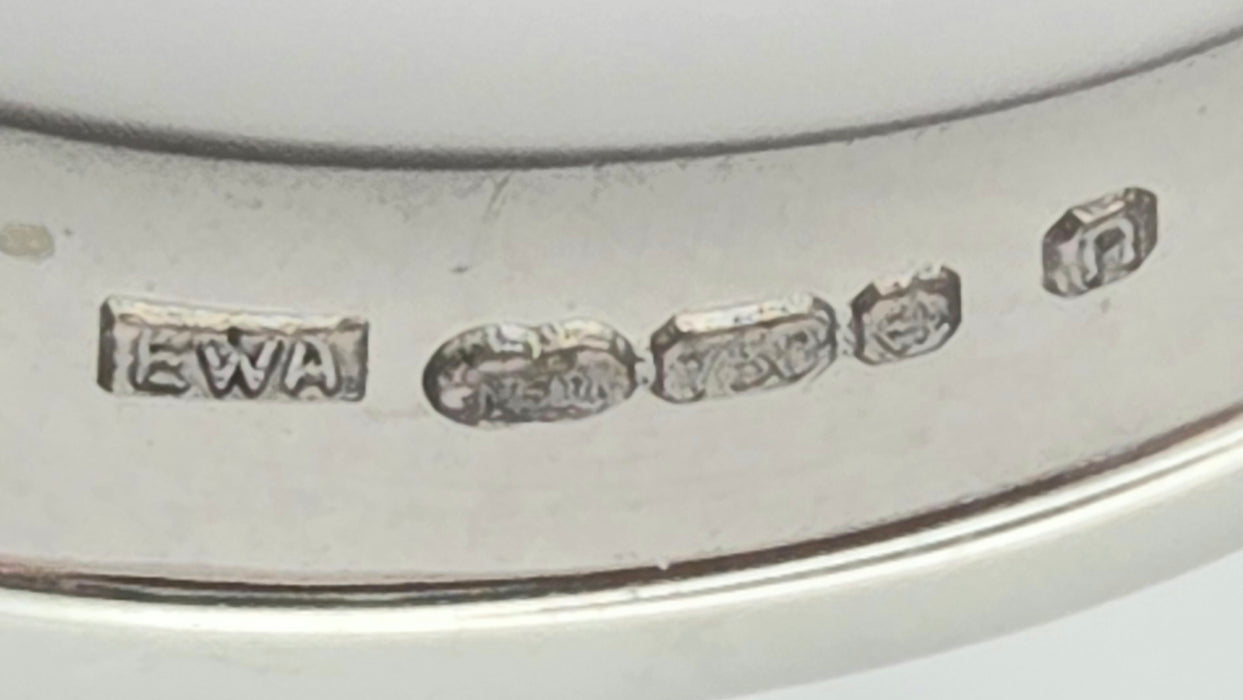 3085 Modern: 18ct White Gold Aquamarine & Diamond Half-Eternity Band Ring