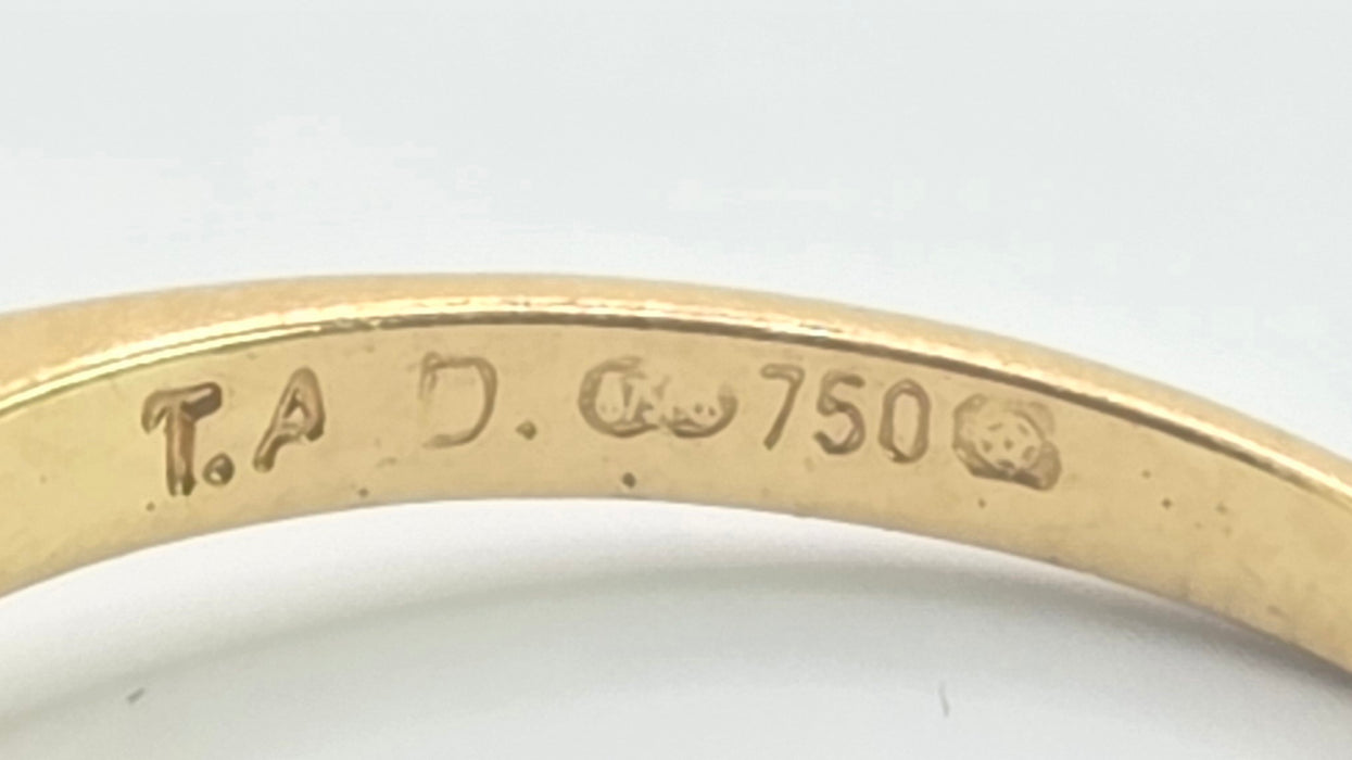 3142 Antique: 18ct Yellow Gold Three Stone Diamond Trilogy Ring — Sheffield
