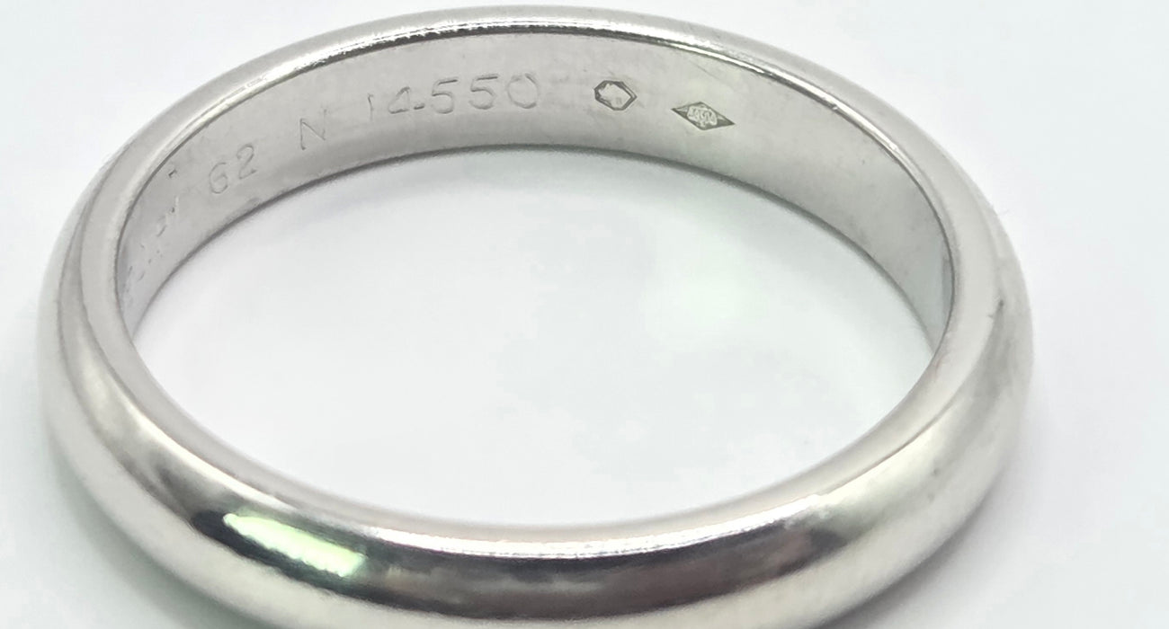 3158 Vintage: Platinum Cartier Wedding Band — From 1999