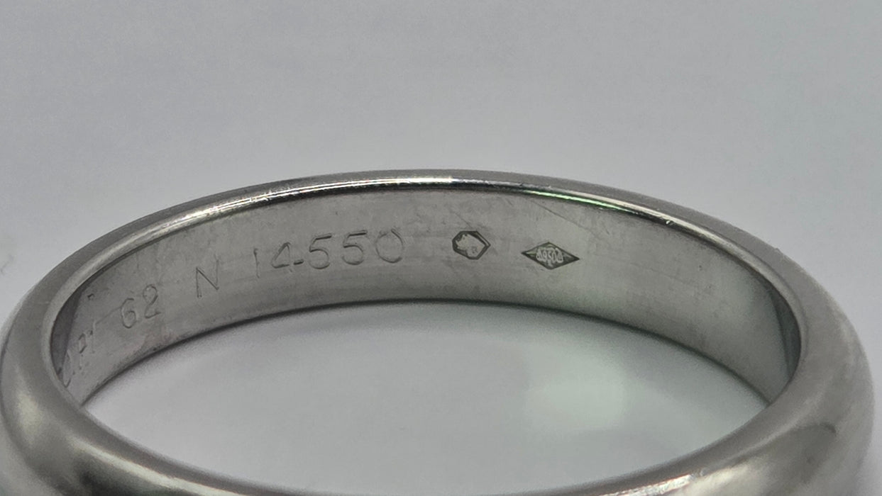 3158 Vintage: Platinum Cartier Wedding Band — From 1999