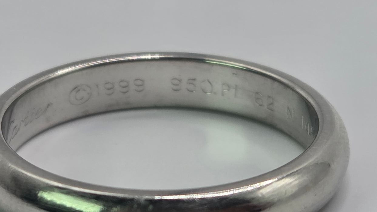 3158 Vintage: Platinum Cartier Wedding Band — From 1999