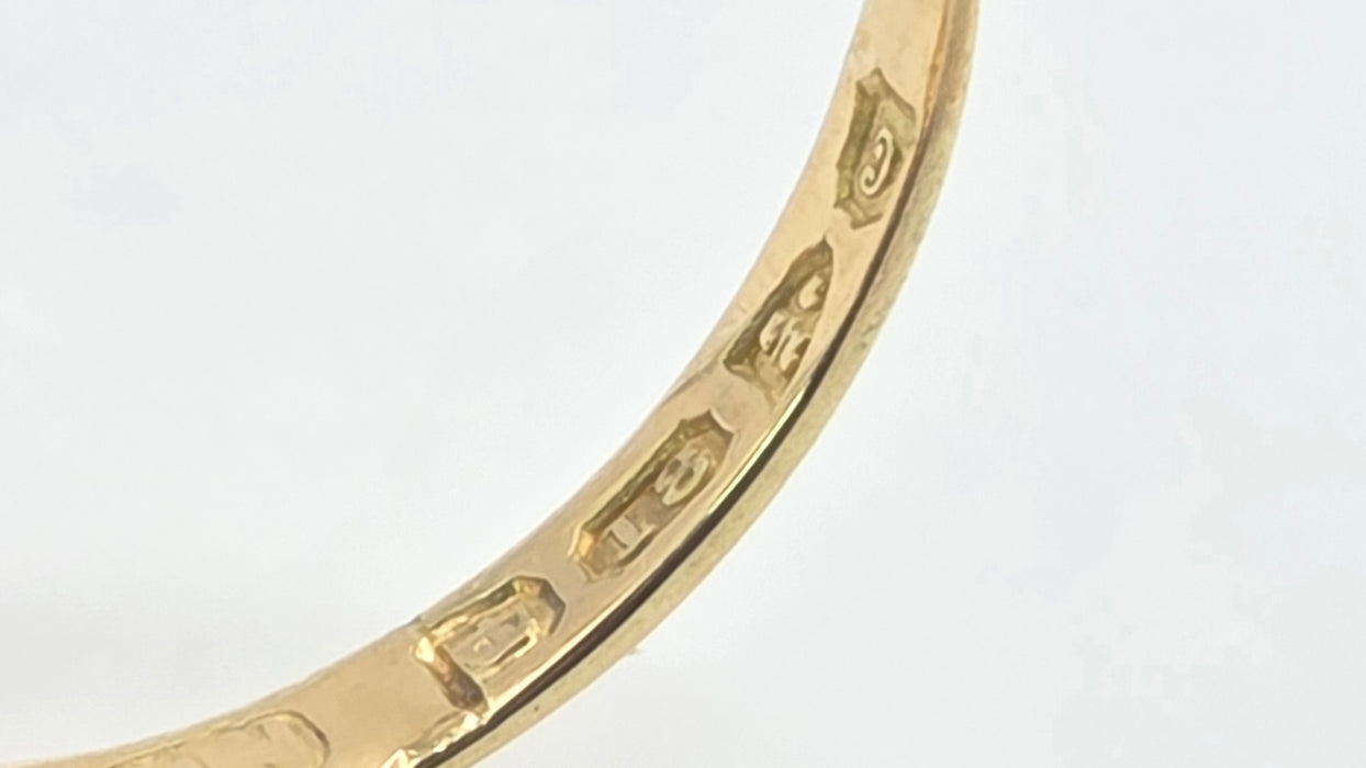 3243 Antique: 18ct Yellow Gold Carnelian & Diamond Ring — From 1903