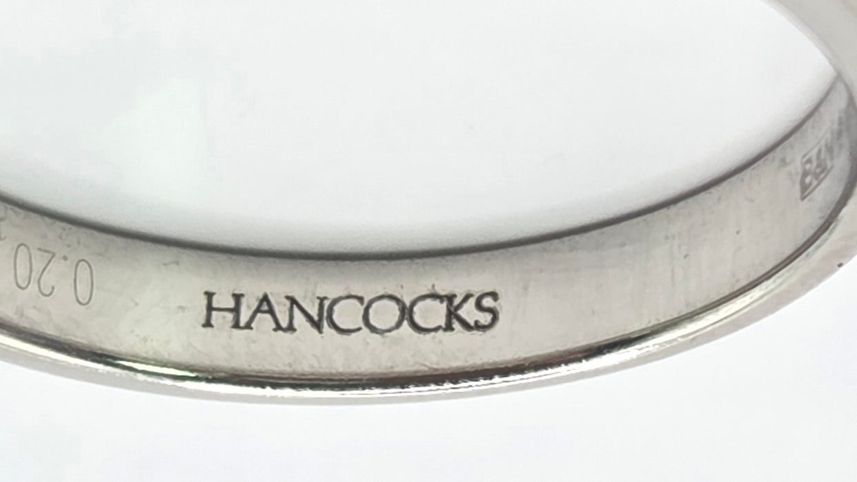 3164 Vintage: Platinum Princess Cut Diamond Half Eternity Ring