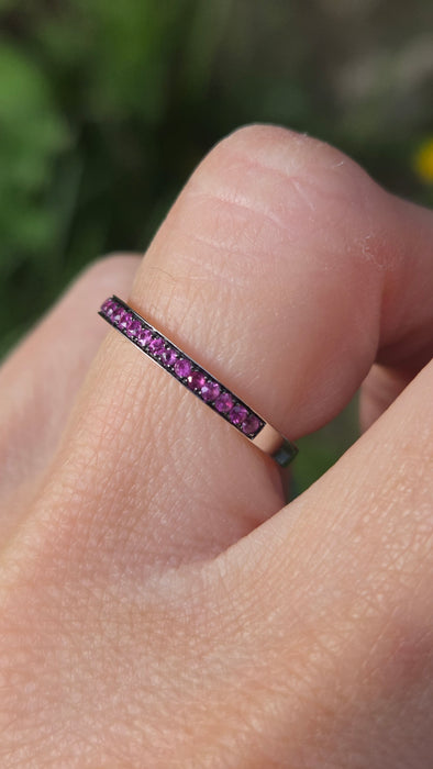 3151 Vintage: Theo Fennell 18ct White Gold Ruby Eternity Ring