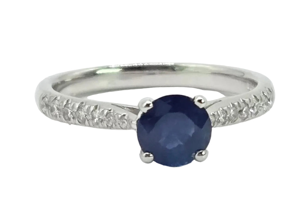 3232 Vintage: Platinum Sapphire & Diamond Dress Ring