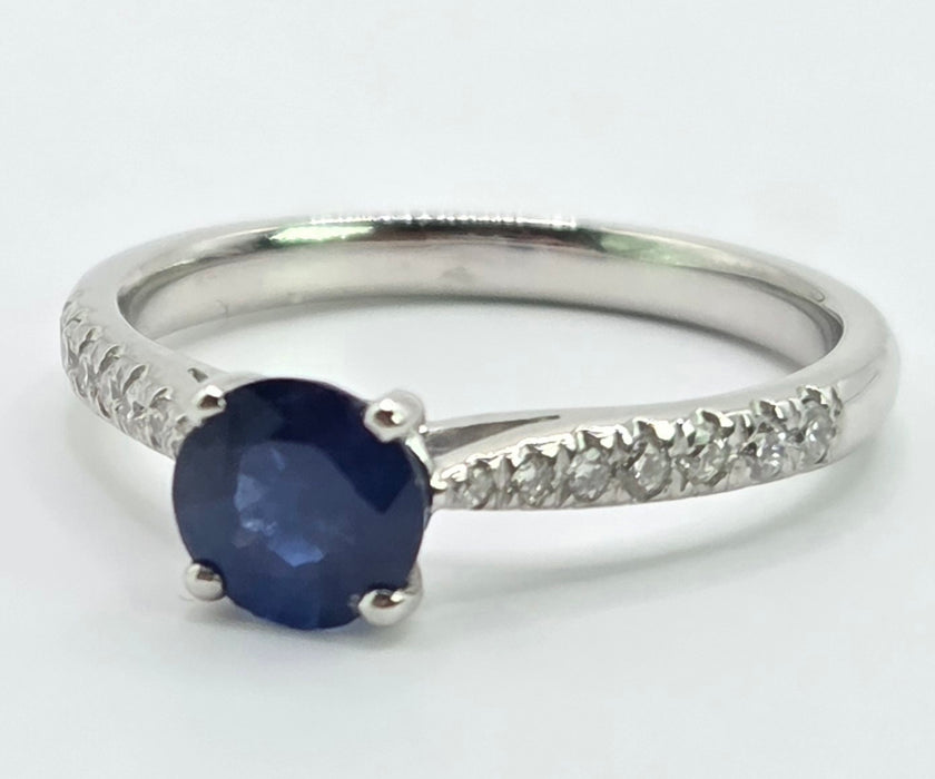 3232 Vintage: Platinum Sapphire & Diamond Dress Ring
