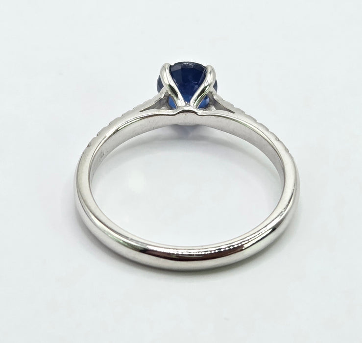 3232 Vintage: Platinum Sapphire & Diamond Dress Ring