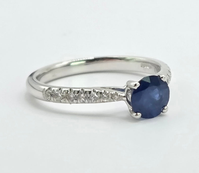 3232 Vintage: Platinum Sapphire & Diamond Dress Ring