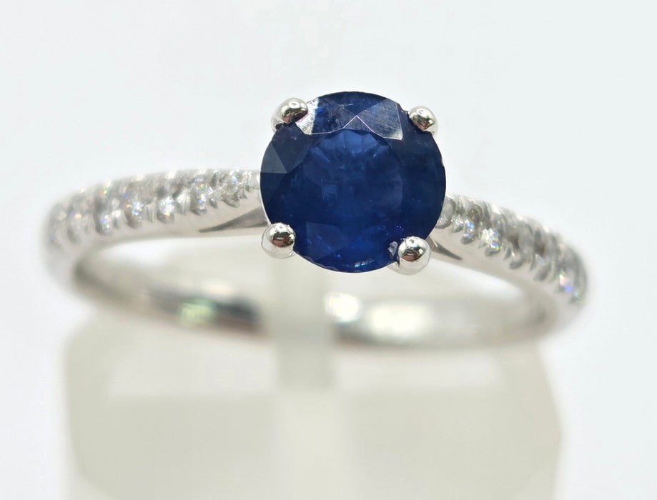 3232 Vintage: Platinum Sapphire & Diamond Dress Ring