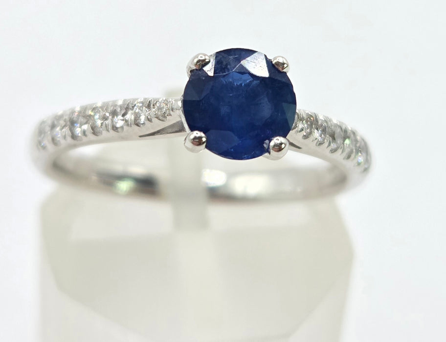3232 Vintage: Platinum Sapphire & Diamond Dress Ring