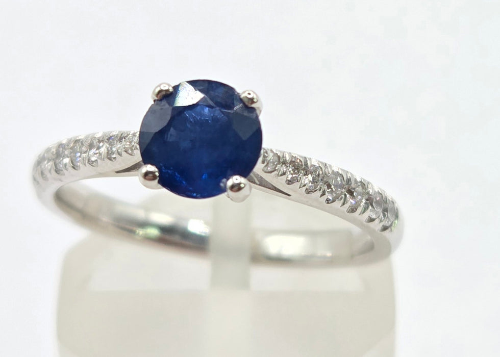 3232 Vintage: Platinum Sapphire & Diamond Dress Ring