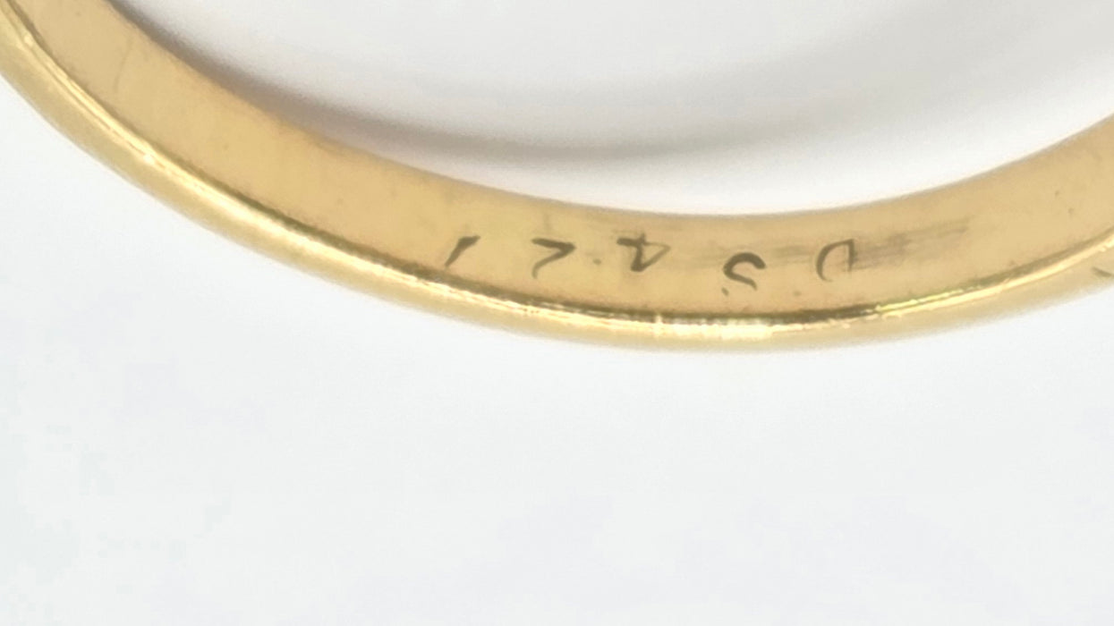 6112 Vintage: 18ct Yellow Gold Sapphire & Diamond Ring