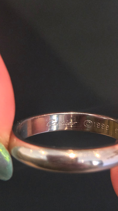 3158 Vintage: Platinum Cartier Wedding Band — From 1999
