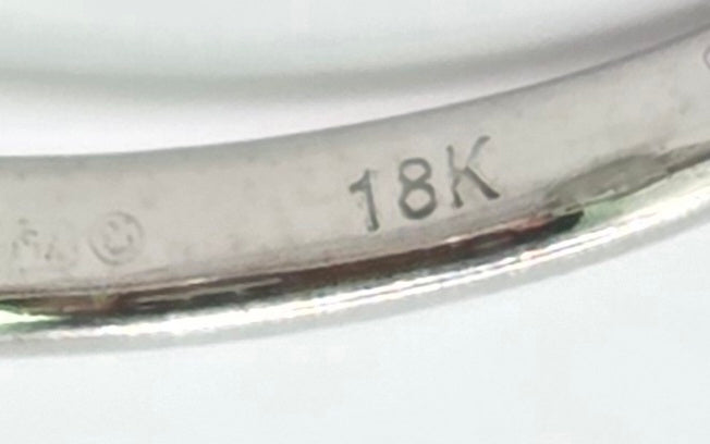 3176 Vintage: 18ct White Gold 0.55ct Natural Diamond Cushion Halo Ring — From 2011