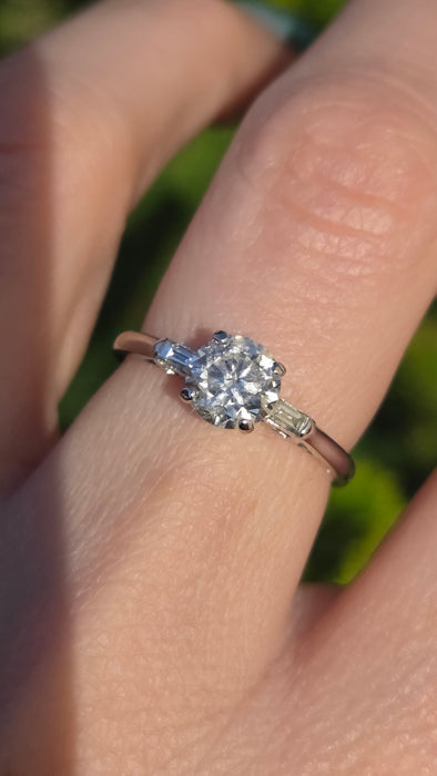 3159 Modern: 18ct White Gold Diamond Solitaire Ring — From 2015